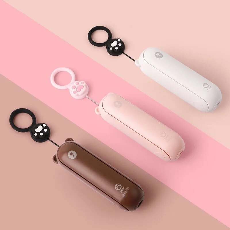 

New LETONG Mini Rechargeable Handy Fan , Handheld USB Portable Fan With Powerbank And Light for camping