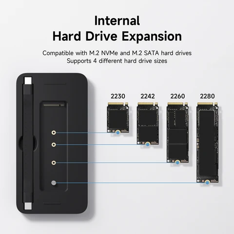 Hagibis 9 в 1 USB C док-станция с чехлом SSD
