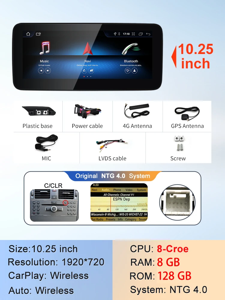 

2024 Новый Qualcomm6225 Snapdragon 680 Andorid13 Автомобильные мультимедийные плееры для Mercedes Benz E Class W212 CarPlay AUTO Video GPS Navi