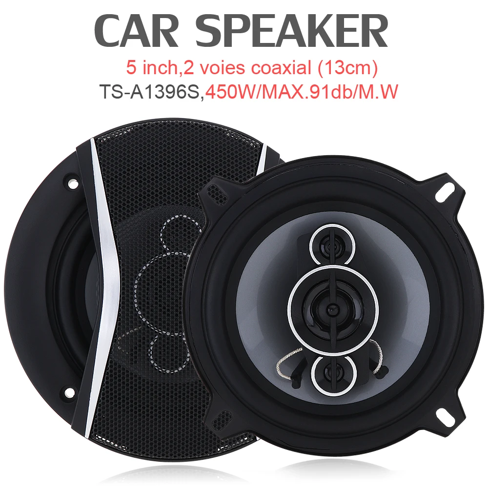 

2pcs 5 Inch 16cm Car Speaker 450W Car HiFi Coaxial Speaker Vehicle Door Auto Audio Music Stereo Full Range Frequency for Car