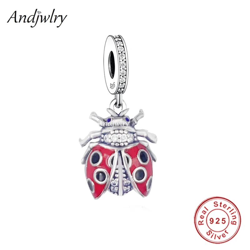 

Fit Bracelet Charms Silver 925 Original Insect Ladybug Bead Bracelet&Bangle Jewelry Berloque