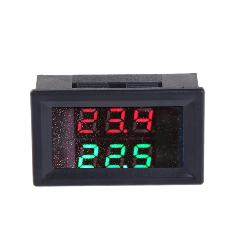 652F Дисплей цифровой термометр DC4-28V Red + Green Dual с водонепроницаемым металлическим