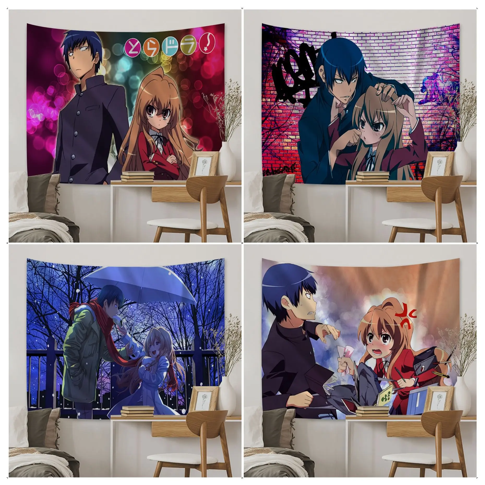 

Toradora Tapestry Art Printing Home Decoration Hippie Bohemian Decoration Divination Wall Hanging Home Decor