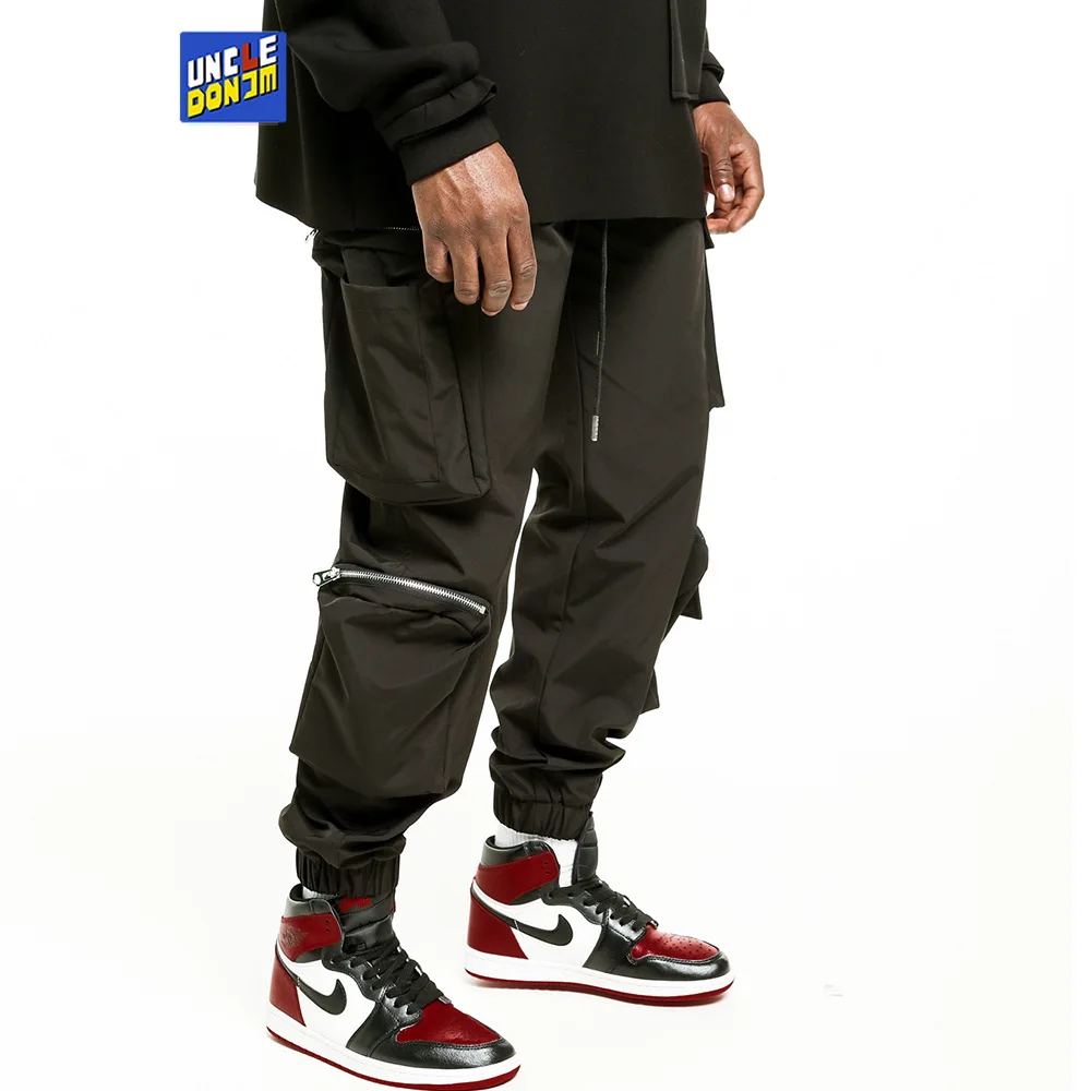 

Motorcycle Style Multi-pocket Cargo Pants Hip Hop Skateboard Pants High Street Fashion Techwear Trousers