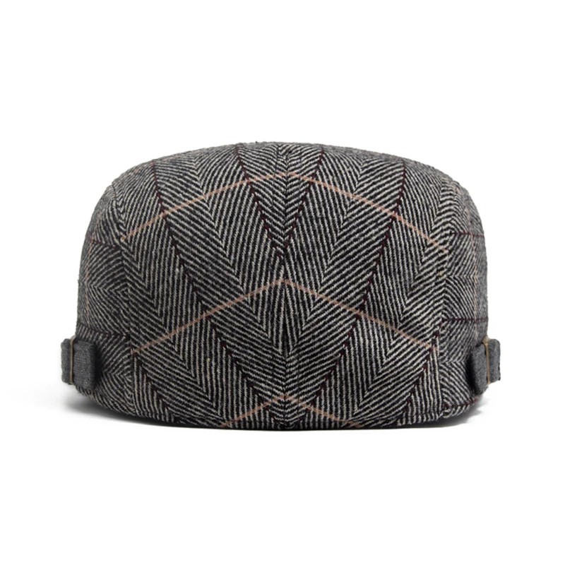 Осень-зима мужской берет женская шапка клетчатые хлопковые береты с узором