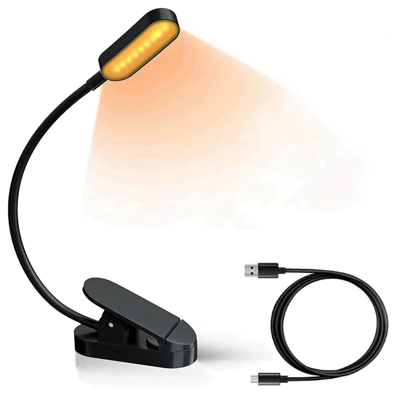 

Rechargeable Book Light Accessory Part For Reading In Bed, With 3 Color Temperatures,Stepless Dimming Brightness