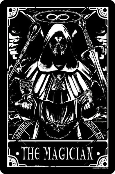 

Tarot Tin Sign The Magician Black