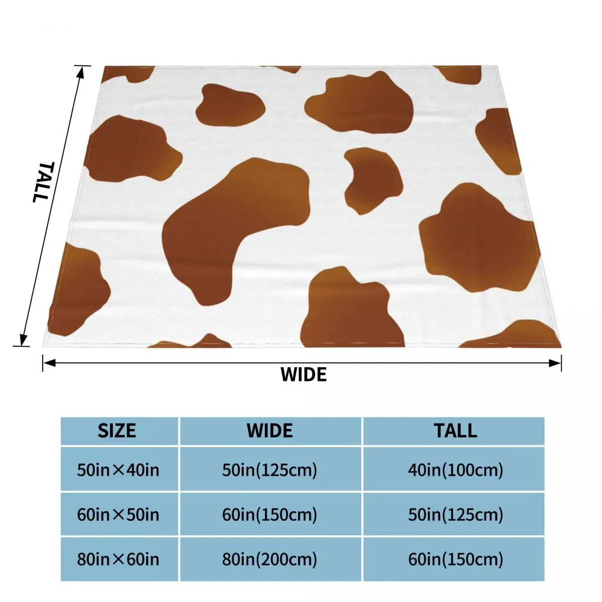 Brown White Spotted Velvet Throw Blankets Cute Cow Print Blankets for Bed Couch Lightweight Quilt images - 6