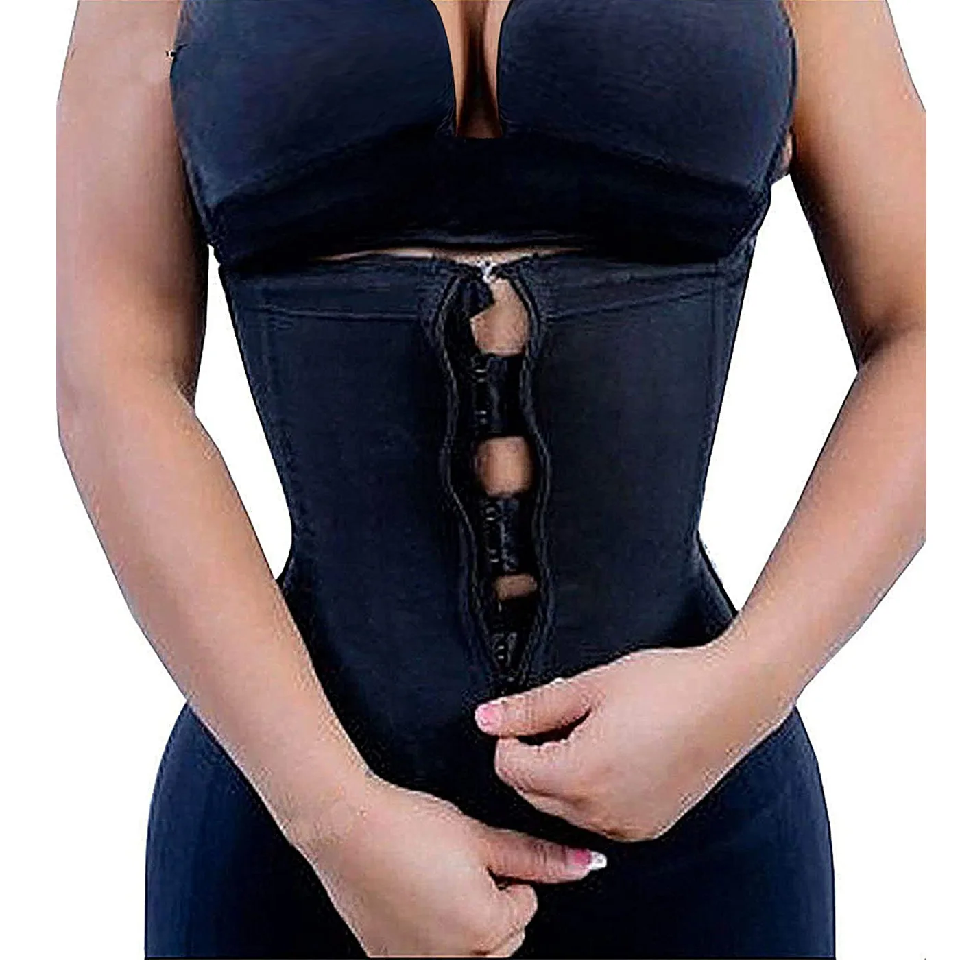 

Latex waist trainers body shaper corsets cincher corset waist trainer top slimming belt black shapers Shapewear women
