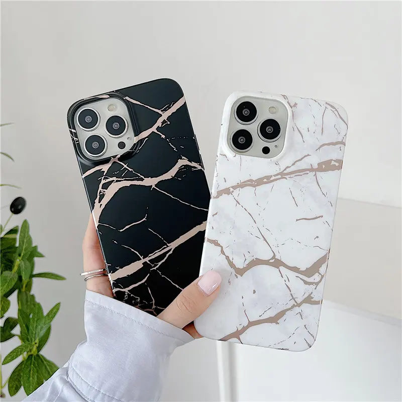 Чехол для телефона с мраморной текстурой и трещинами IPhone 13 12 11 Pro Max XS X 7 8 Plus Shockrpoof