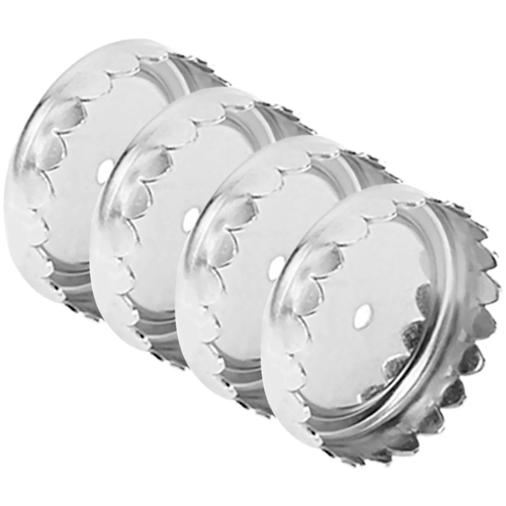 

4 Pcs Stainless Steel Soap Kitchen Stand Caps Wall Tray Holder Shower Box Supplies Draining Bathroom