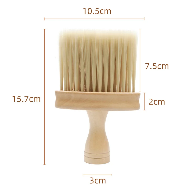 

Sdotter 1PC Beauty Barber Wood Soft Neck Face Duster Hair Clean Hairbrush Beard Brush Salon Cutting Hairdressing Styling Tools
