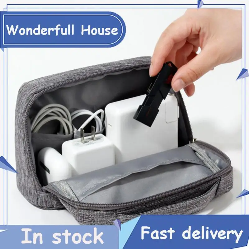 

Cosmetic Toiletries Storages Holder Handbag Earphone Organizer Digital Bag Multi-functional Charger Clutch Bag Large Capacity