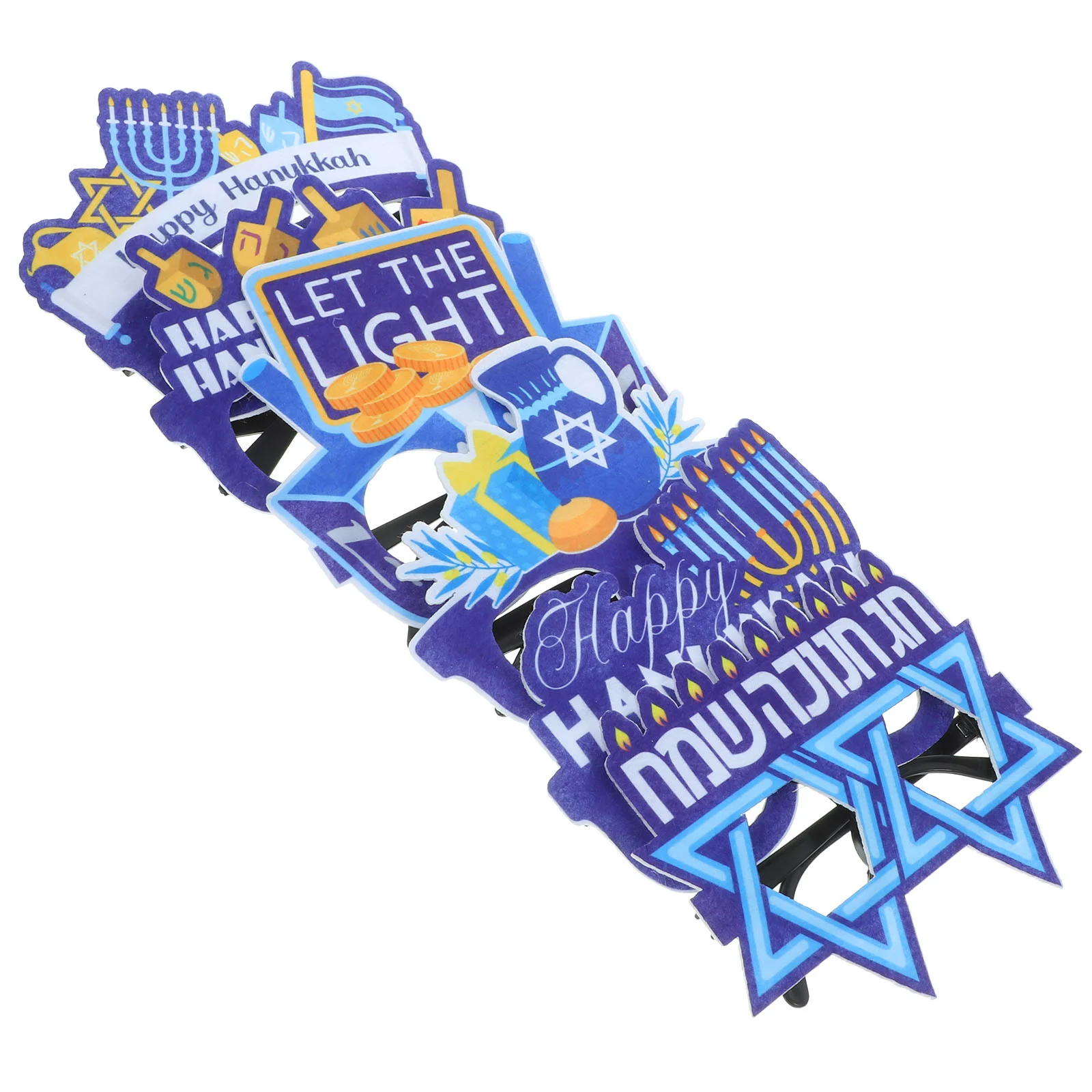 6 шт. держатель для очков Хануки пластиковый реквизит декоративный вечерние очки