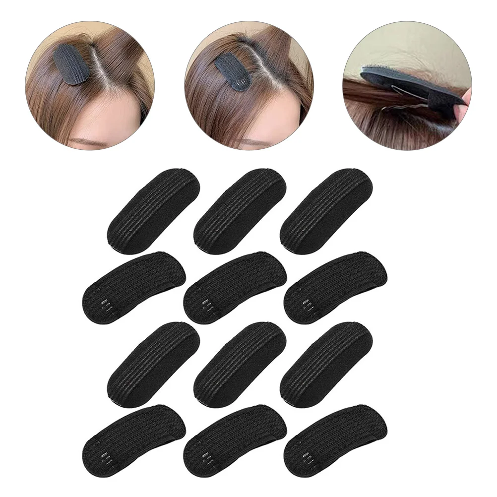 

Curlers Black Sponge Bump Ponytail Volume Enhancer Insert Hair Barrettes Grip Pad Increase