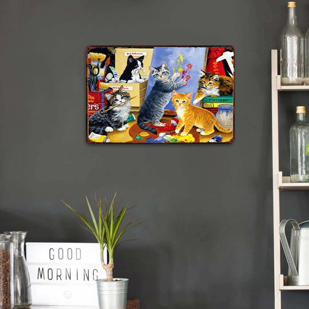 

Плакат настенный прямоугольный защищенный, художественный винтажный металлический жестяной знак, Декор