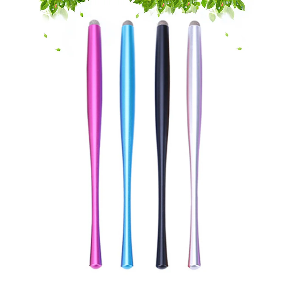 

4pcs Metal Capacitive Stylus Replacable Fiber Cloth Tip Touch Pen Handwriting Capacitive Pens for Phone Tablet (1 Red and 1