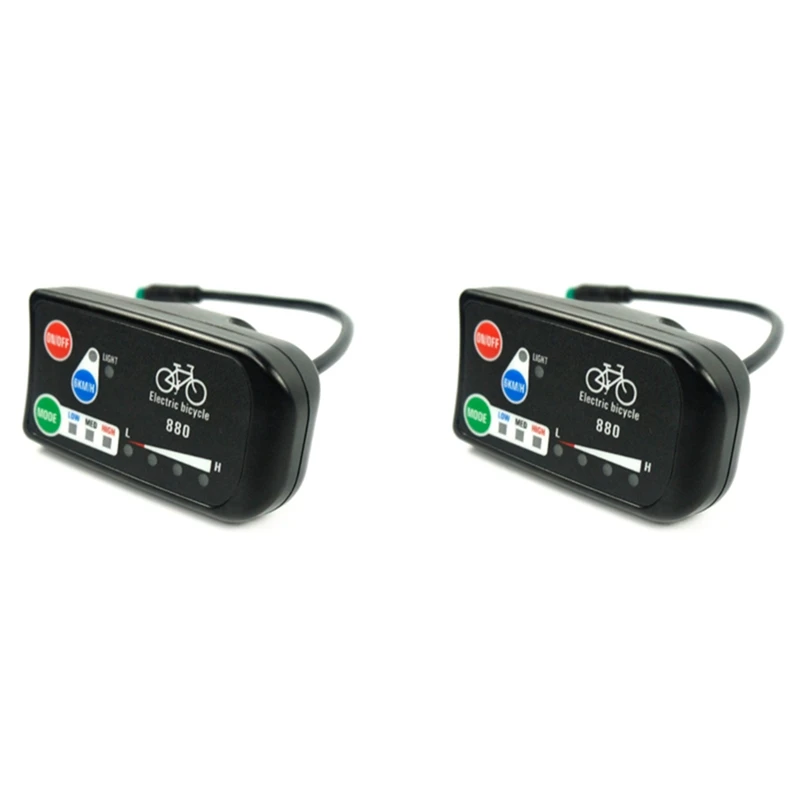 

2 шт., ЖК-дисплей для электровелосипеда, 24 В, 36 В, 48 В
