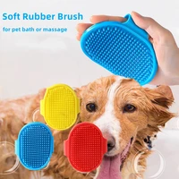 rubber glove hair fur grooming massage brush for dog cats soft rubber dog brush comb cat bath brush 12x8 5cm