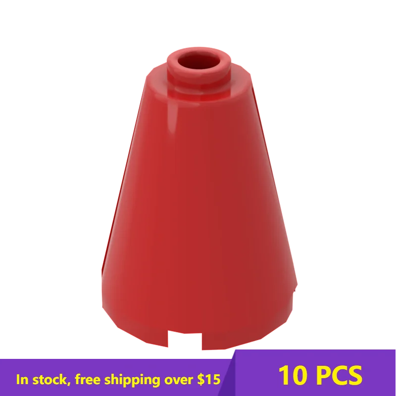 

10PCS MOC Bricks 14918 Cone 2 X 2 X 2 Open Stud for Building Blocks Parts DIY Educational high-tech Parts Toys for Children