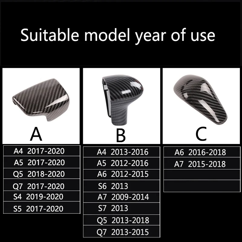 Для Audi A3 A4 A5 A6 A7 Q2 Q5 Q7 S3 S4 S5 S6 S7 B8 B9 Углеродное волокно автомобильная центральная