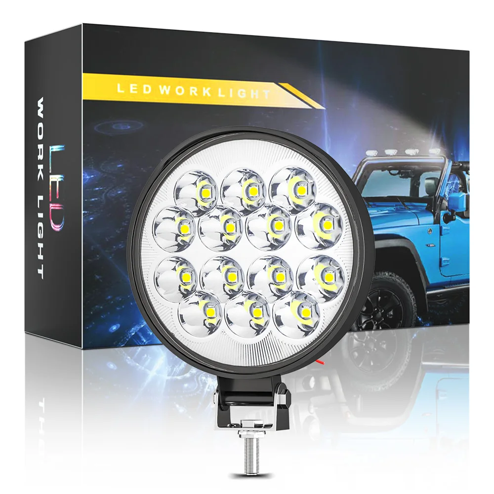 

2PCS 14LED 42W Lights Bar Off Road Lights Super Bright Driving Fog Light Boat Lights Driving Lights Led Work Light for Trucks