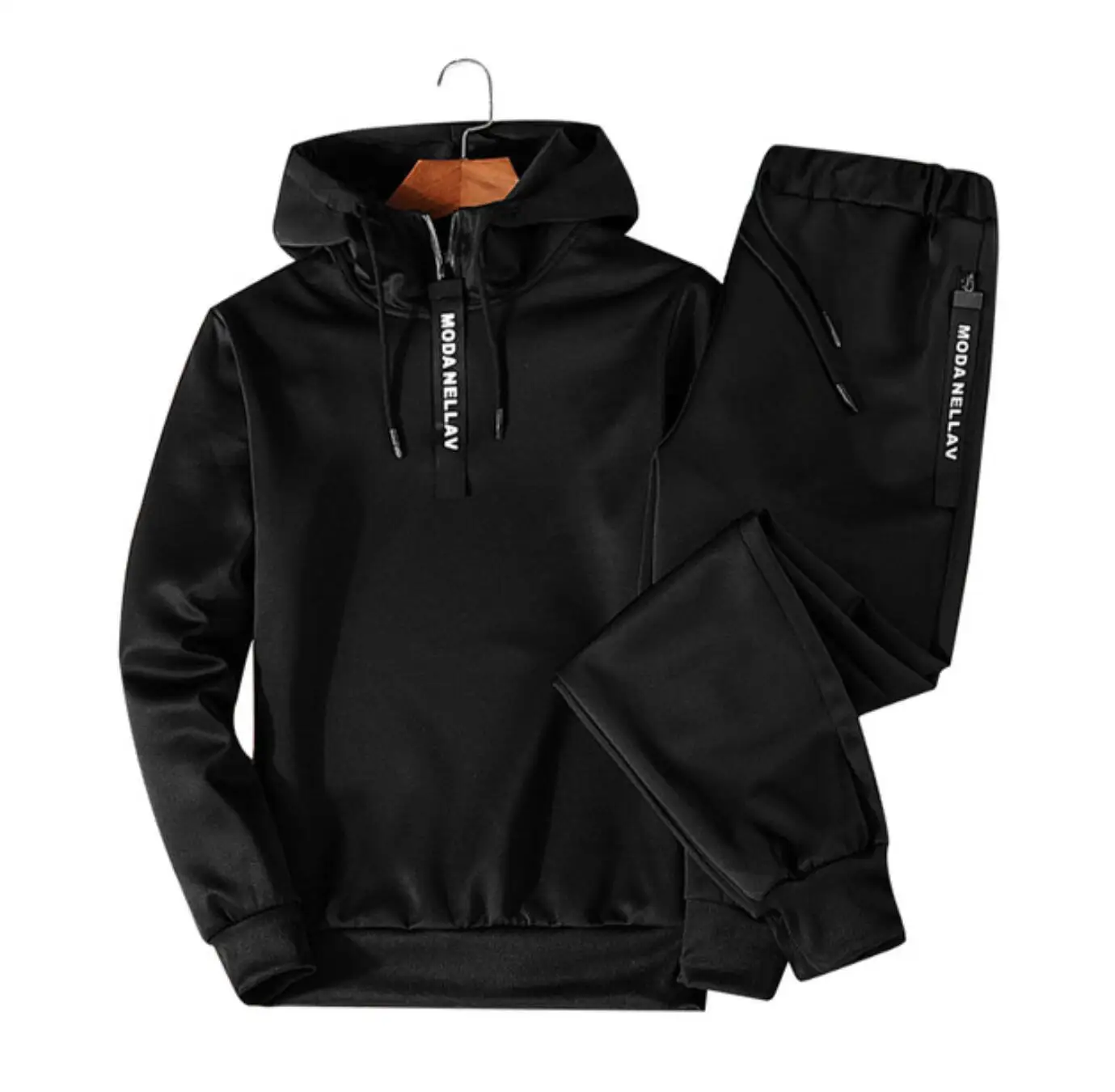 Мужской спортивный костюм из двух предметов куртка на молнии и брюки весна-осень