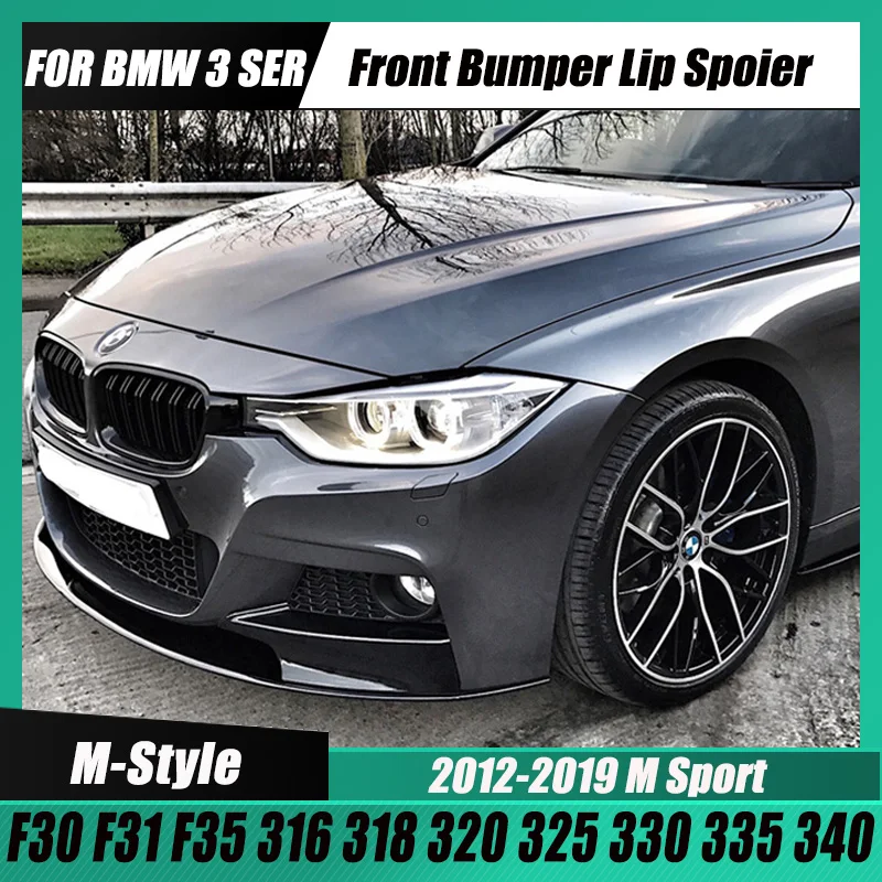 

For BMW F30 F31 MP Front Bumper Side Splitter Spoiler Kit Fog Lamp Cover 3 Series 316 318 320 325 330 335 340 M-Pack 2012-2019