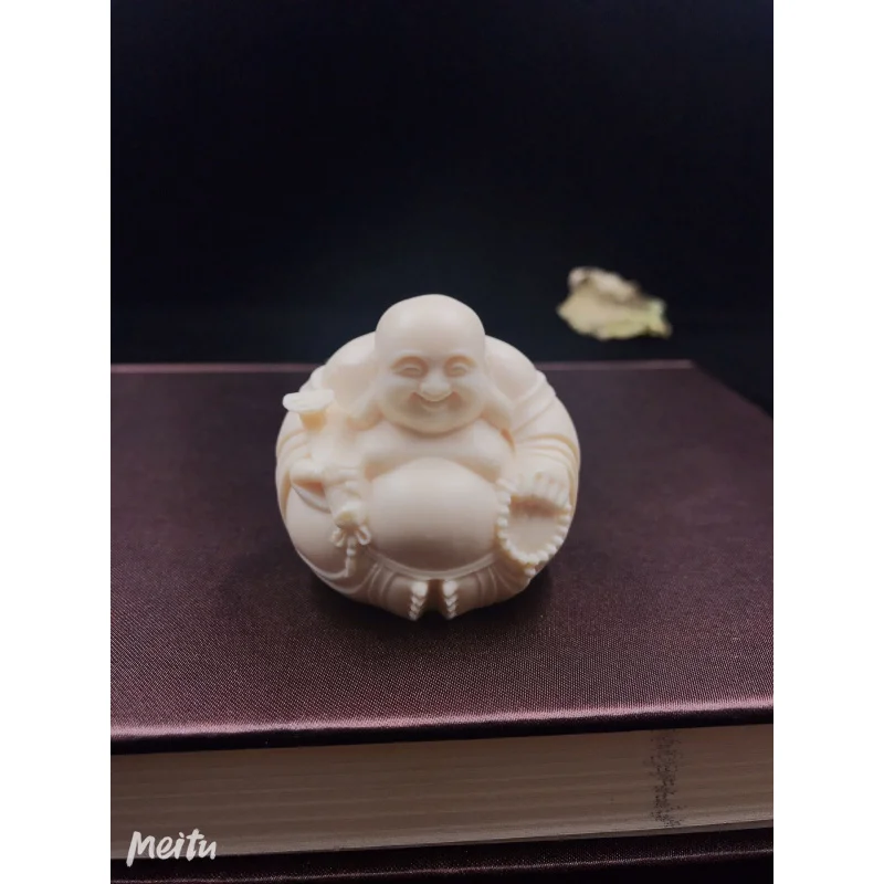 Резьба по фруктам цвета слоновой кости Майтрейя Будда Хэци украшения ручные