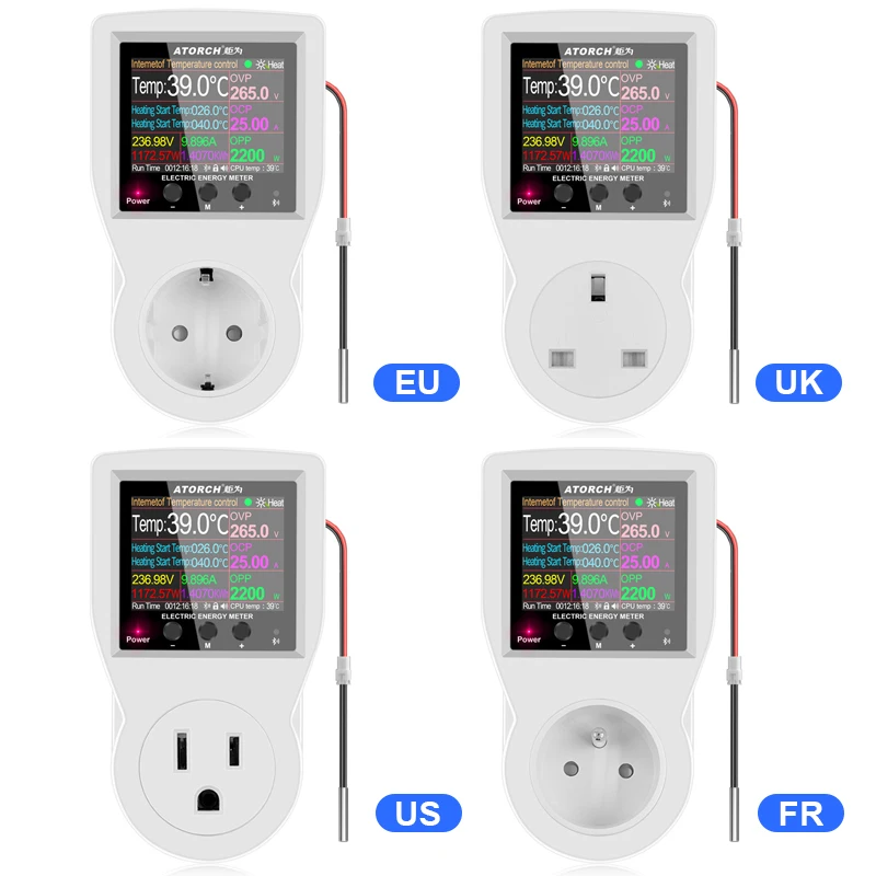 Wi-Fi Tuya таймер розетка термостат цифровой регулятор температуры розетка с таймером переключатель датчик зонд нагревание охлаждение