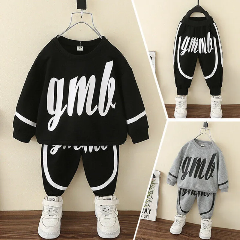 

2022 Spring Autumn Children Clothing Boy Girl CasualCartoon Long Sweatshirts +Pants Fashion Kids Clothes Sports Suit For Boys