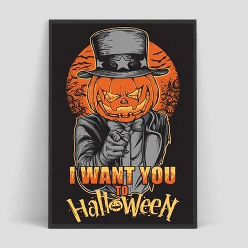 

Poster Halloween Theme Decorative Paintings Wall Decor Home Decoration Decoration Pictures Room Wall Art Canvas Painting Anime