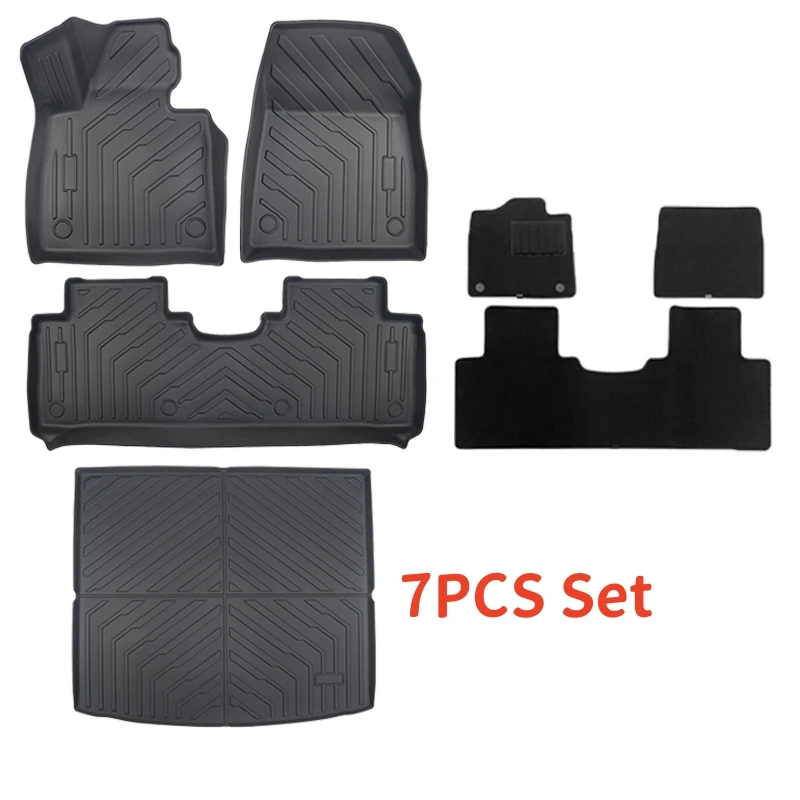 

Для LEAPMOTOR C10 LHD 2024 2025 TPE Коврики и коврик в багажник, всепогодные напольные вкладыши Коврики для спинки TPE Heavy Duty Pad