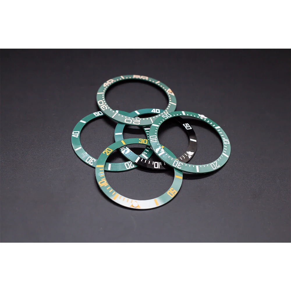 38mm Green Ceramic Watch Bezel Insert Fit 40mm Watch Case