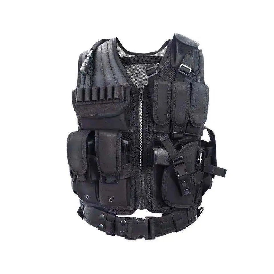 

Сетчатый тактический жилет для активного отдыха, сетчатый Летний дышащий боевой жилет, военный защитный жилет с веером, тренировочная форма