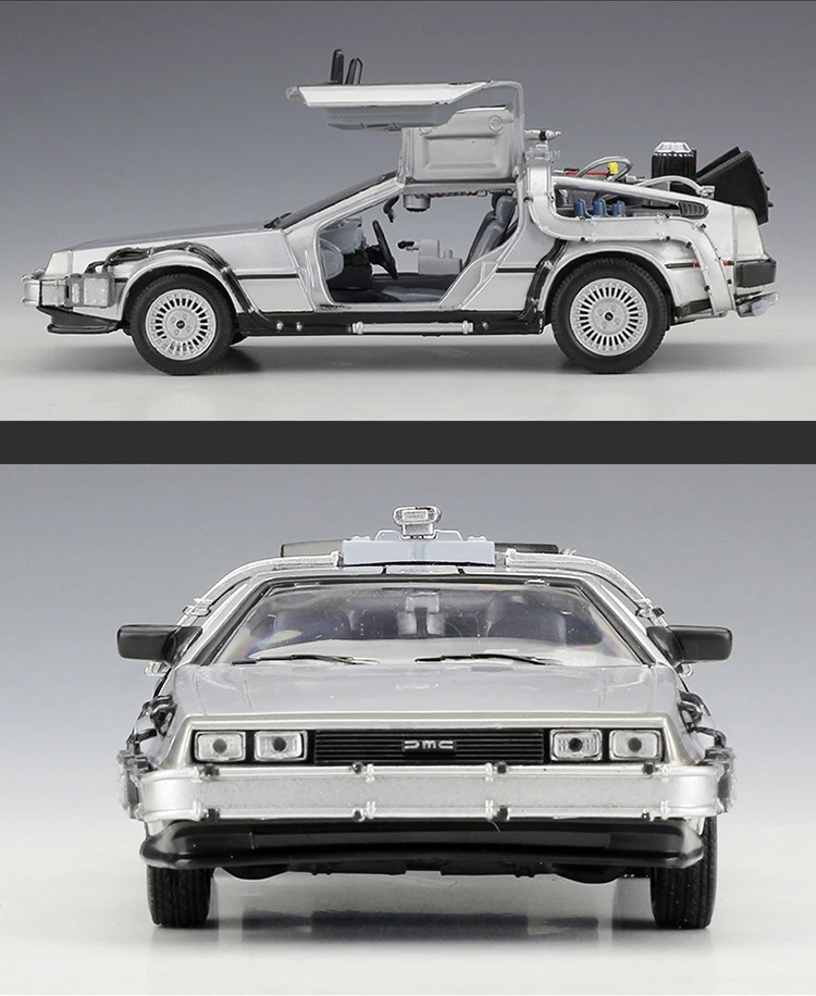1:24 DMC-12 Delorean Назад в будущее машина времени литая модель автомобиля из сплава