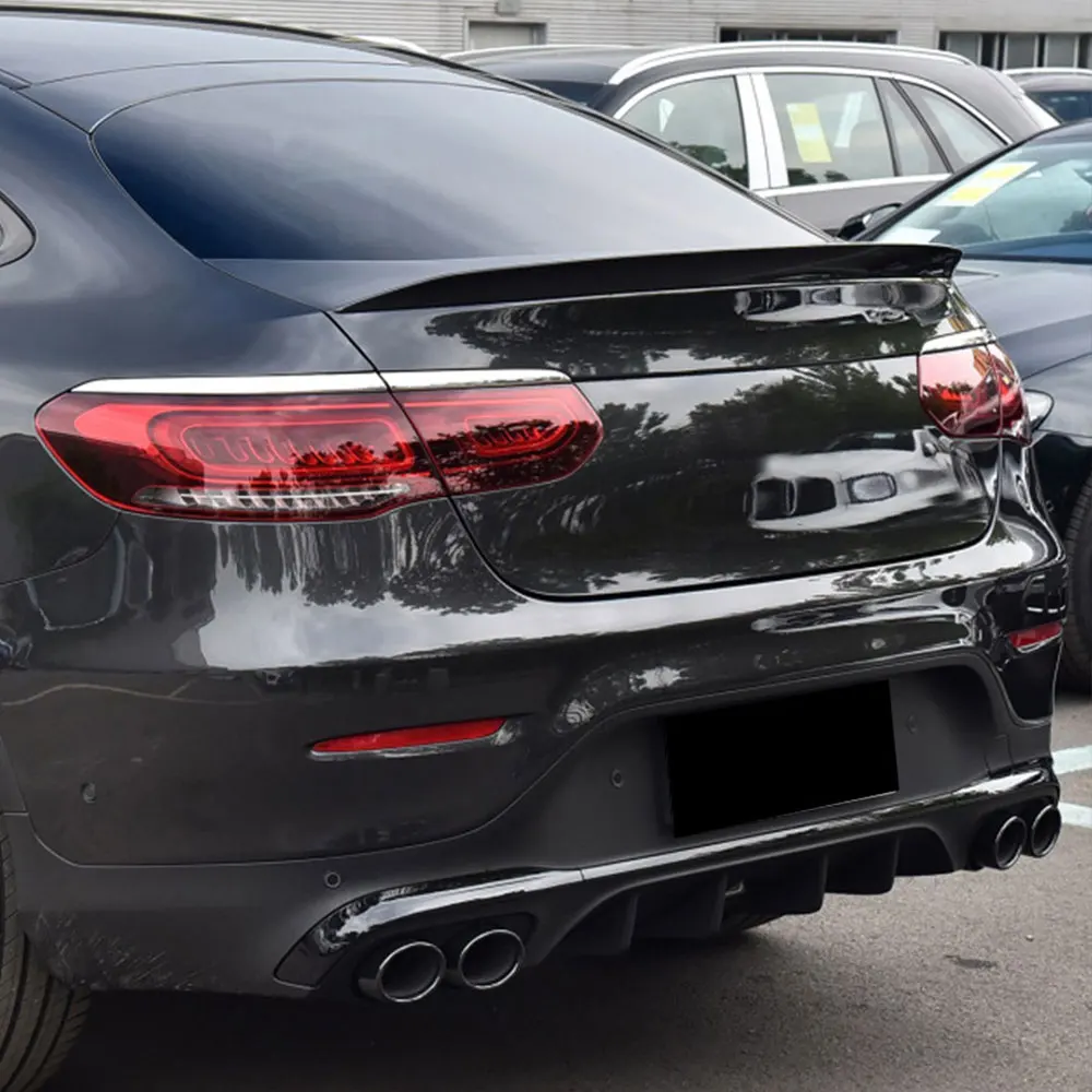 Фото Для Mercedes Benz GLC Coupe C253 GLC260 300 AMG задний багажный отсек Iid спойлер с фиксированным крылом ABS пластик модификация черный №3