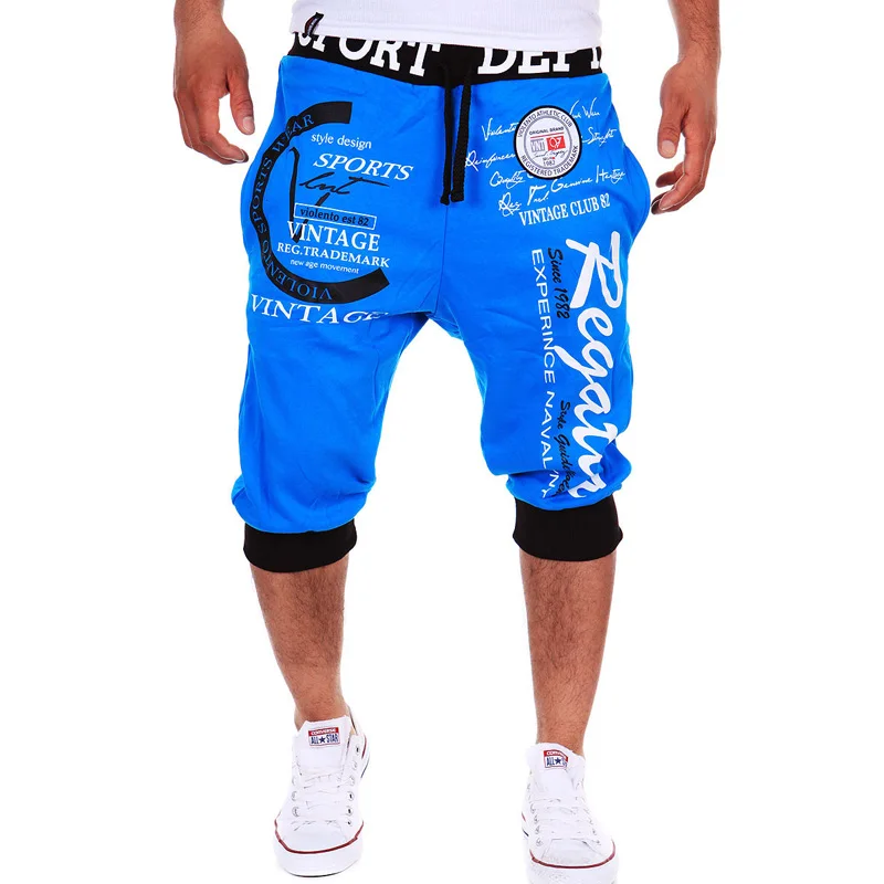 NEW 2022 Fashion Summer Draw String Hip Hop Streetwear Joggers Casual Digital Printing Sweatpants Capri Track Pants Pantalones