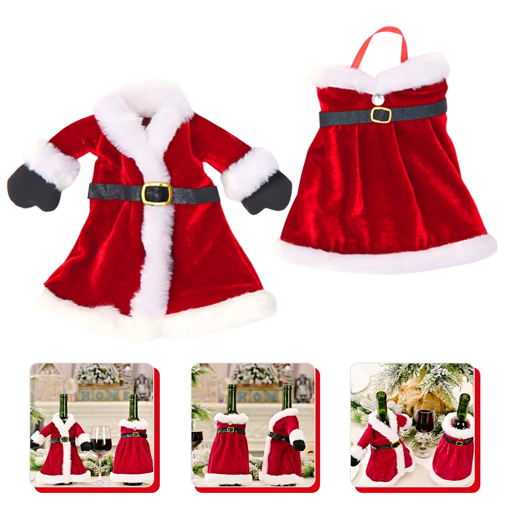 

Bottle Christmas Covers Bags Gift Decorative Cover Decoration Sleeve Santa Claus Holiday Xmas Dress Bag Favors Party Holderdecor