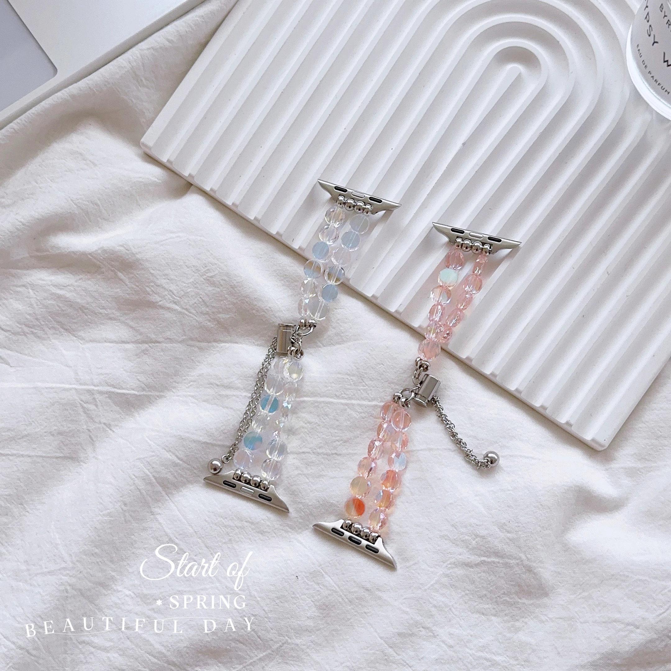 Fashion strap for Apple watch band bracelet chain for iwatch87654321SE Ultra Crystal glass ornament40 41 44 45mm lady wrist