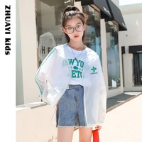 childrens spring summer clothing boys girls kids baby beach candy color hooded sun protection thin see through coat plus size