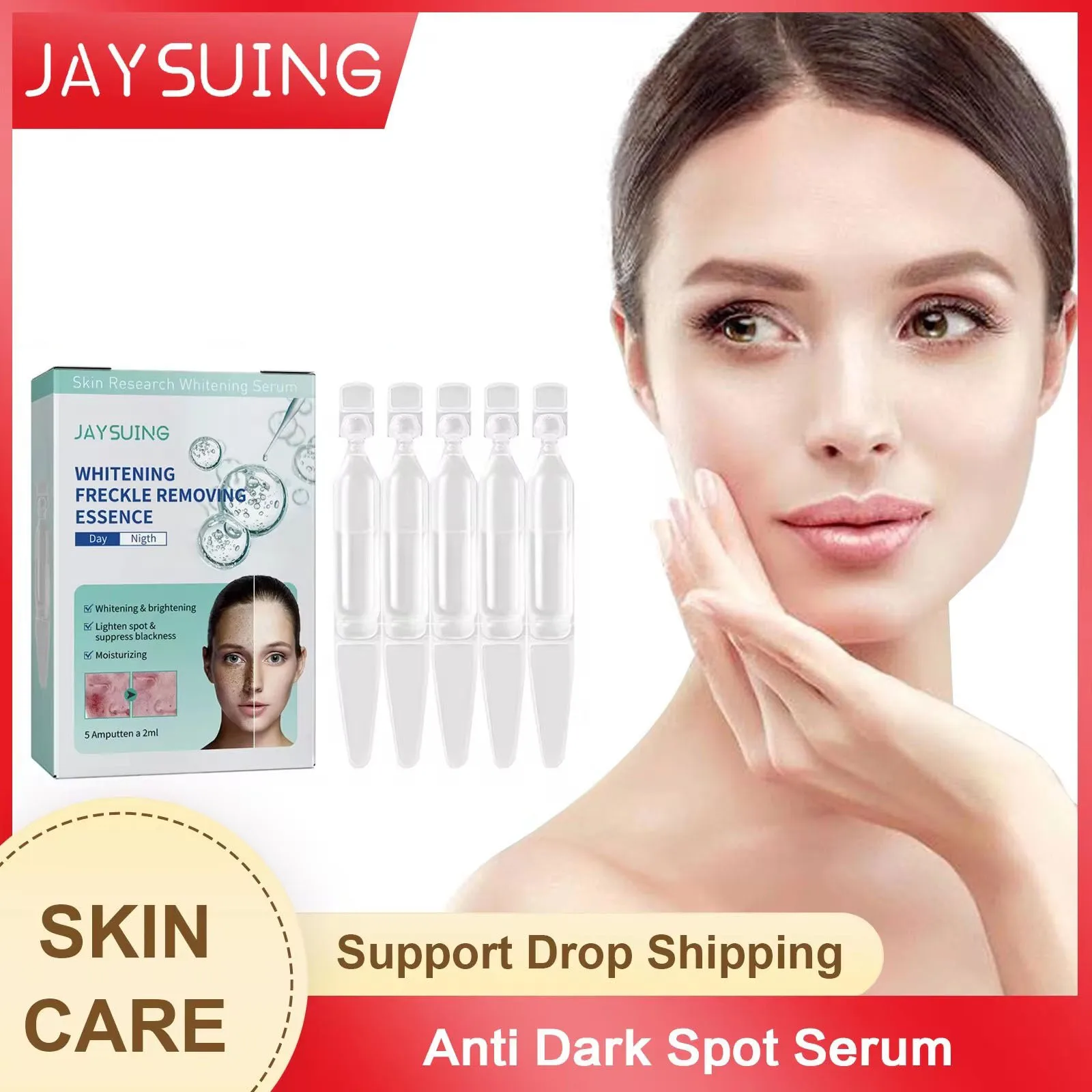 Отбеливающая сыворотка для лица исчезающая темные пятна осветляющая мел-асма