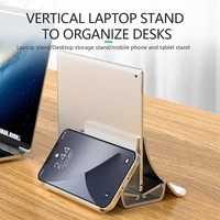 pc stand desktop laptop tablet gravity storage rack portable space saving phone bracket vertical laptop stand