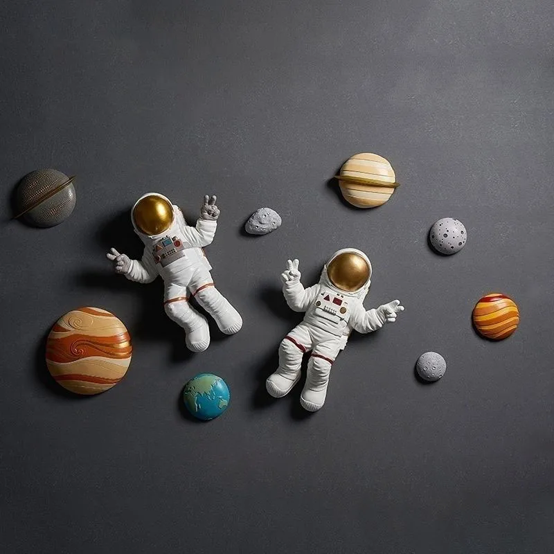 Современная Планета Астронавт Смола Настенная Роспись Аксессуары Домашняя