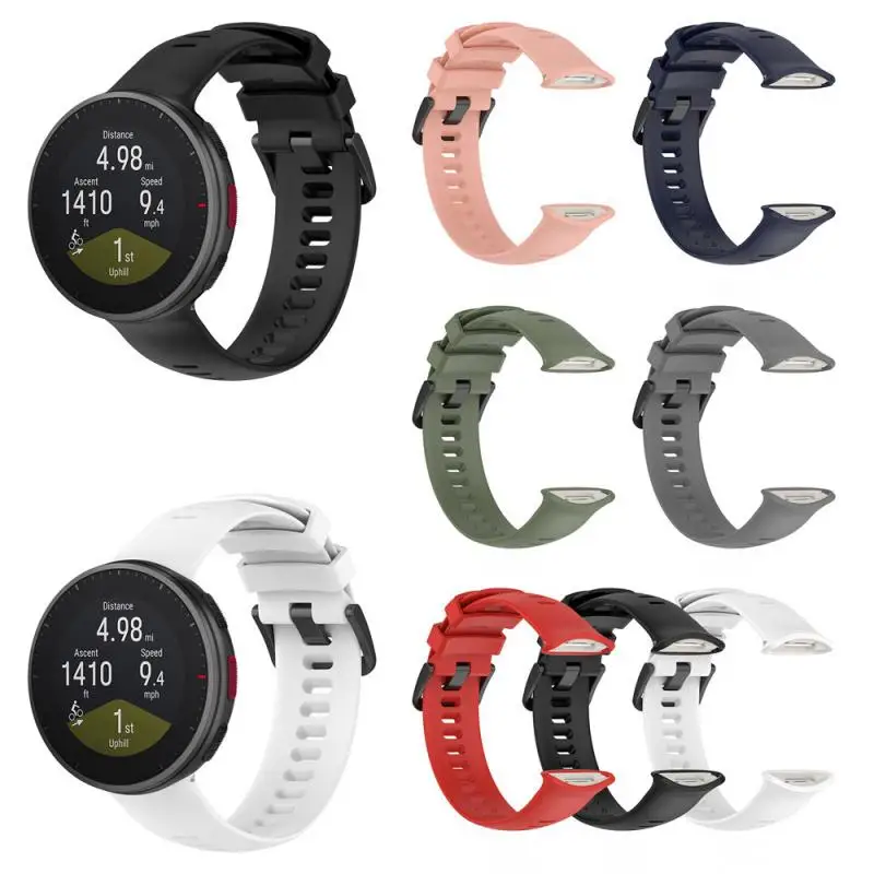 

Durable Watch Strap Delicate Design Silicone Adjustable Sport Watchband Bracelet Belt for Polar Vantage V Smartwatch