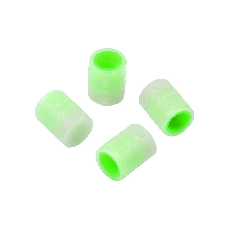 

4pcs Luminous Car Wheel Tire Valve Caps Tyre Rim Stem Covers Airdust Waterproof For Automobiles Motorcycles Bikes Accessories