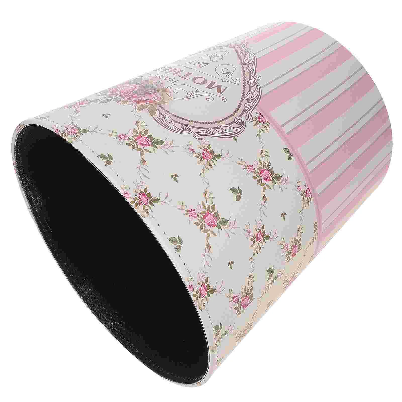 

Waste Bucket Home Decorative Container Trash Storage Bin PU Garbage Can Household