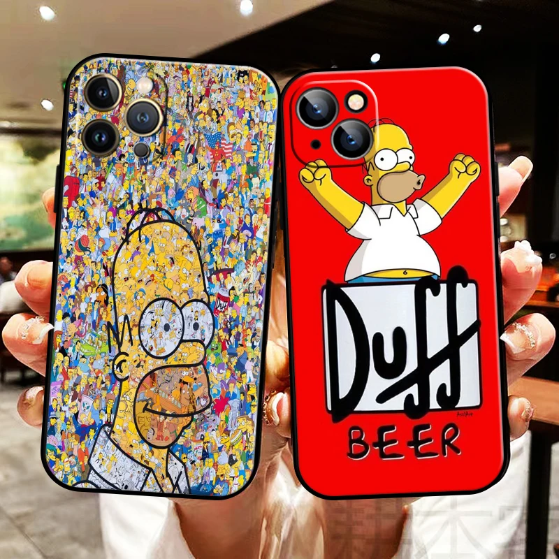 

Cute Homer S-Simpsons Family For Apple iPhone 13 12 11 Pro Max 13 12 Mini 5 5s 6 6S 7 8 Plus SE2020 X XR XS Max Phone Case Soft