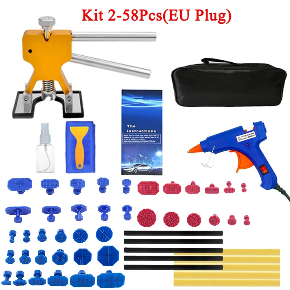 

Инструменты для ремонта вмятин, комплект для беспокрасочного удаления вмятин на кузове автомобиля, с клейкими насадками