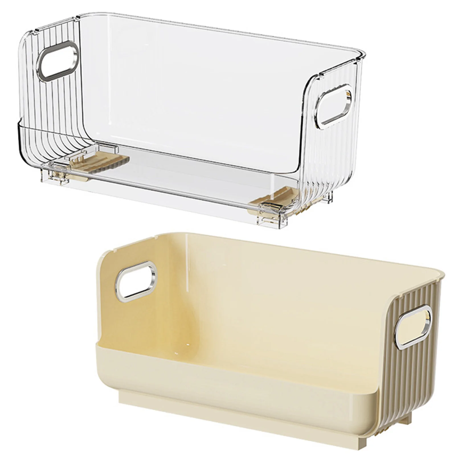 

Desktop Desk Organizer with Handles Sturdy Durable Storage Box for Home School Office Desktop